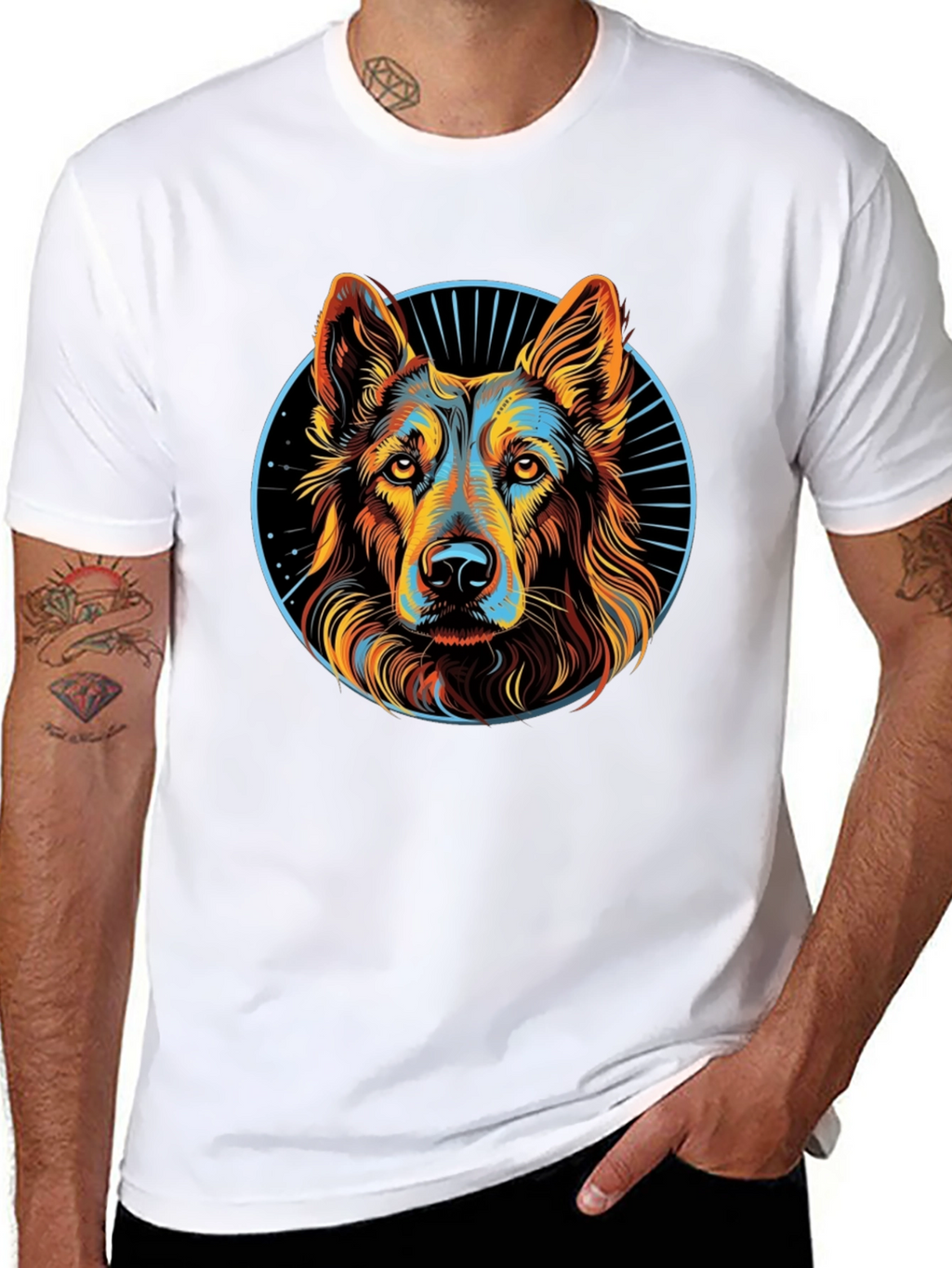 German Shepherd Graphic T-Shirt - Stylish Dog Lover Tee