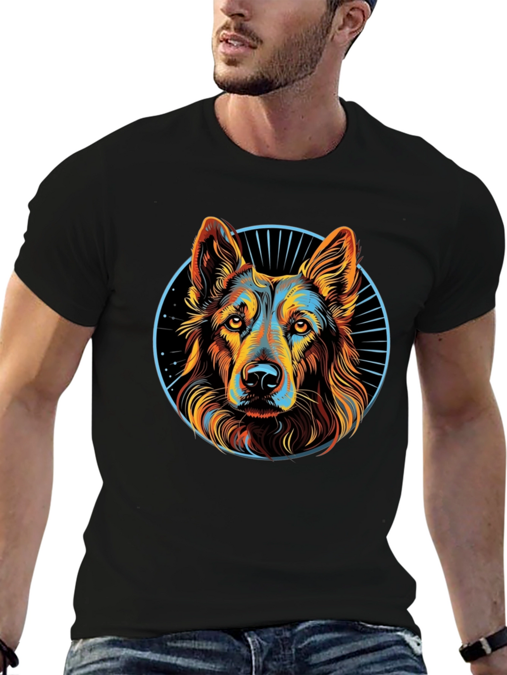 German Shepherd Graphic T-Shirt - Stylish Dog Lover Tee