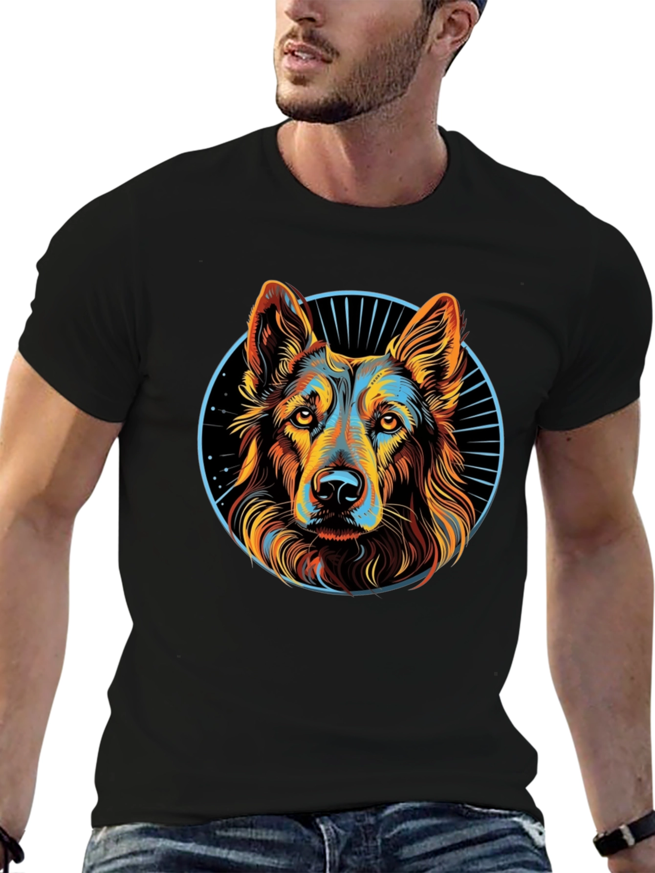 German Shepherd Graphic T-Shirt - Stylish Dog Lover Tee