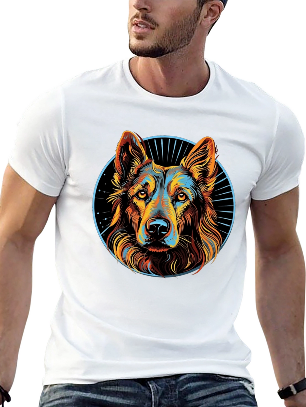 German Shepherd Graphic T-Shirt - Stylish Dog Lover Tee