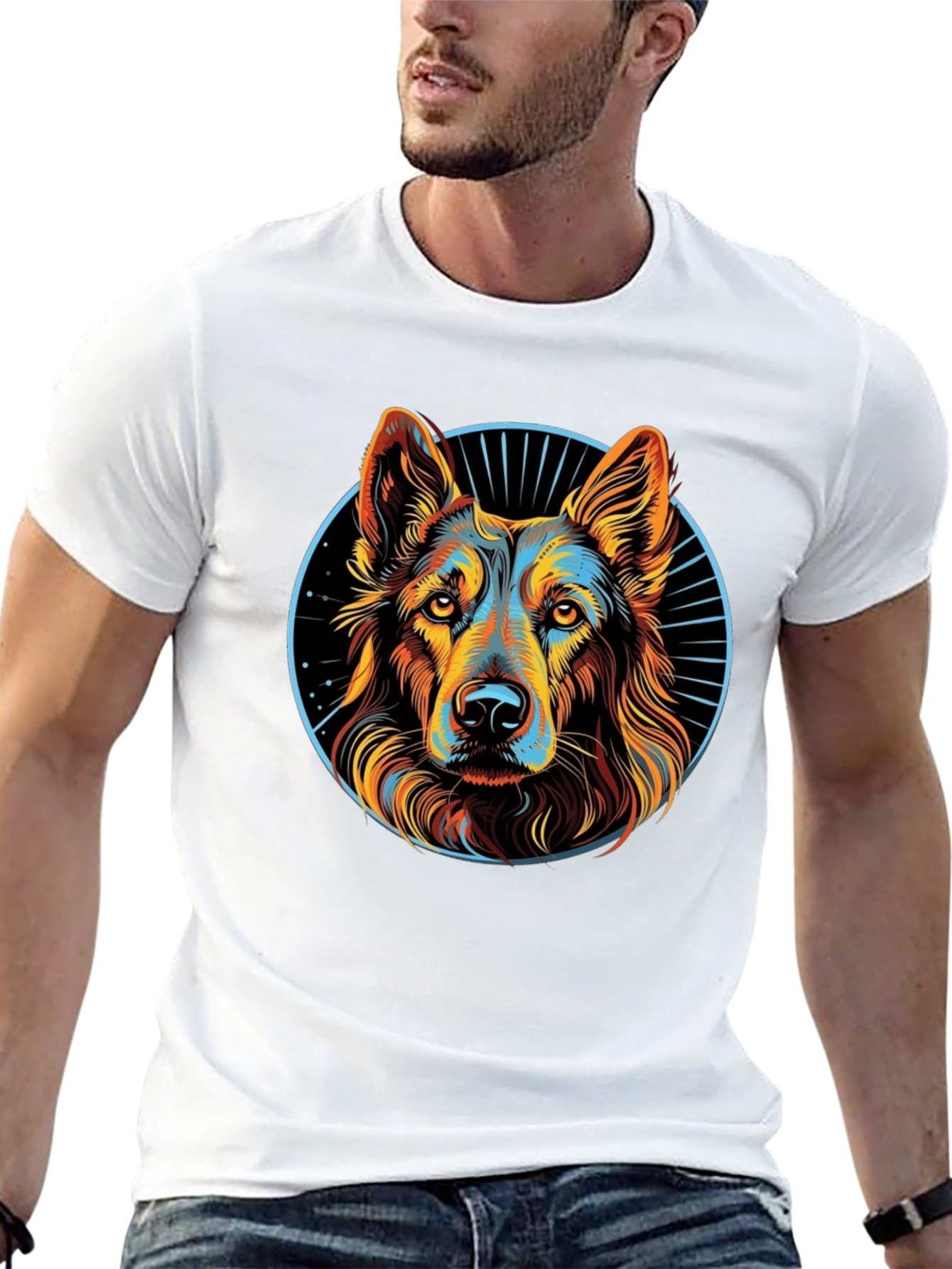 German Shepherd Graphic T-Shirt - Stylish Dog Lover Tee
