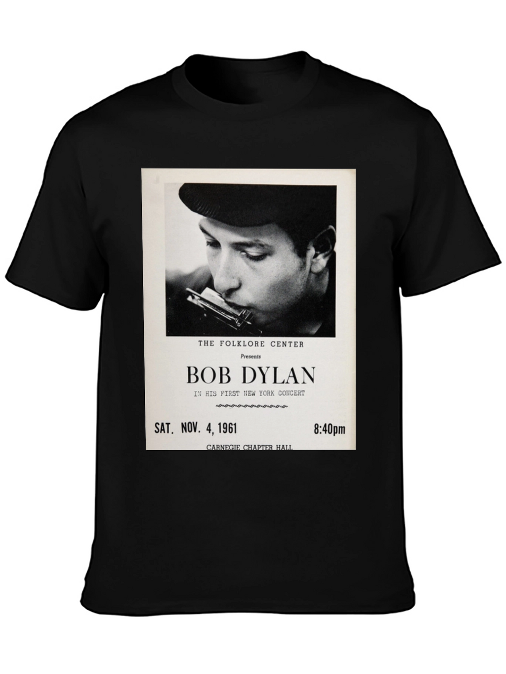Bob Dylan Concert Tee - Sat. Nov. 4 1961