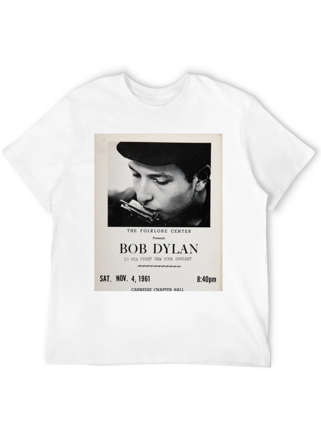 Bob Dylan Concert Tee - Sat. Nov. 4 1961