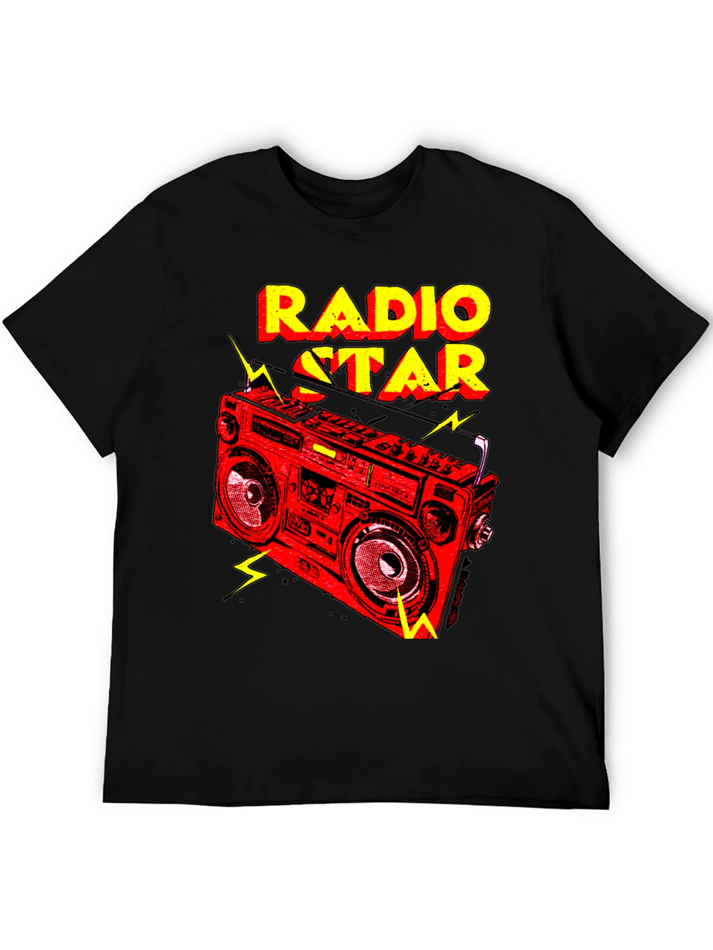 Radio Star Graphic Tee - Retro Boombox Design