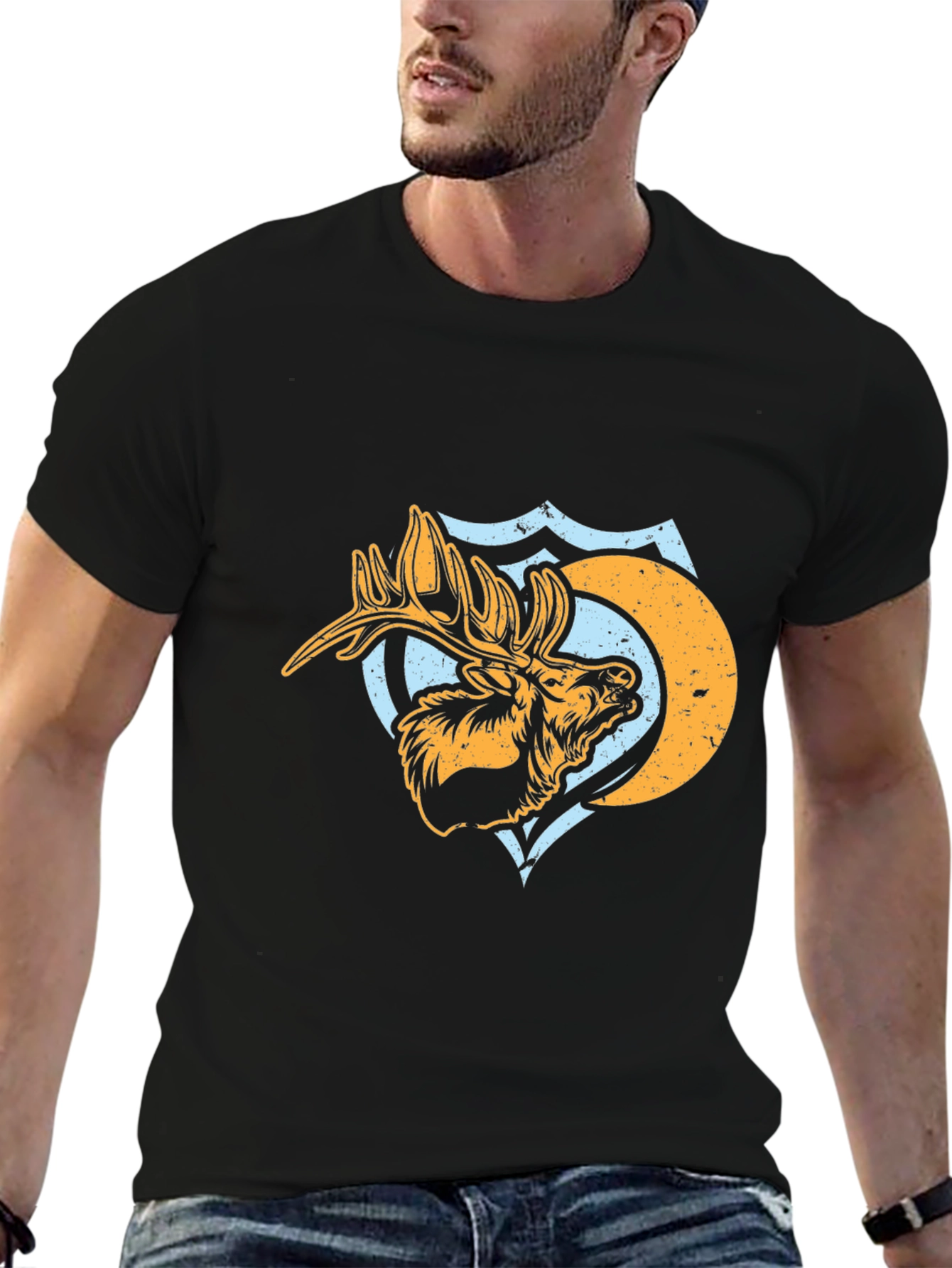 Moose Graphic Tee - Mens Black T-Shirt
