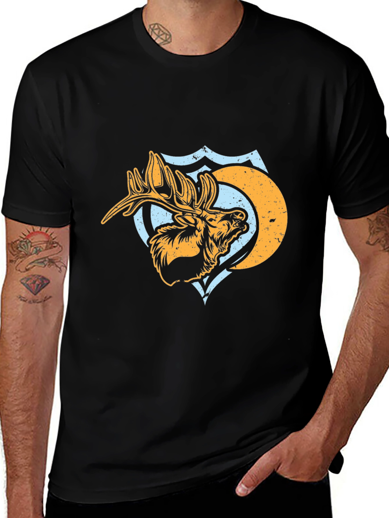 Moose Graphic Tee - Mens Black T-Shirt