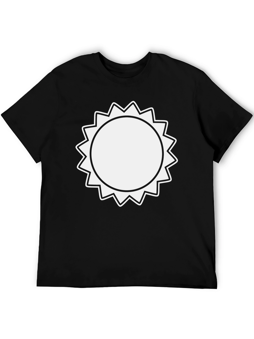 Modern Sun Graphic Black T-Shirt