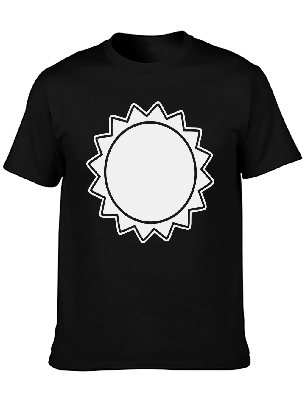 Modern Sun Graphic Black T-Shirt