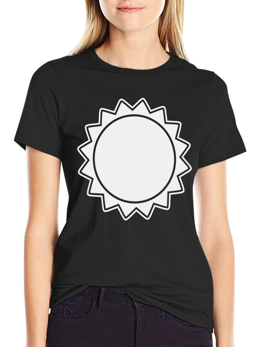 Modern Sun Graphic Black T-Shirt