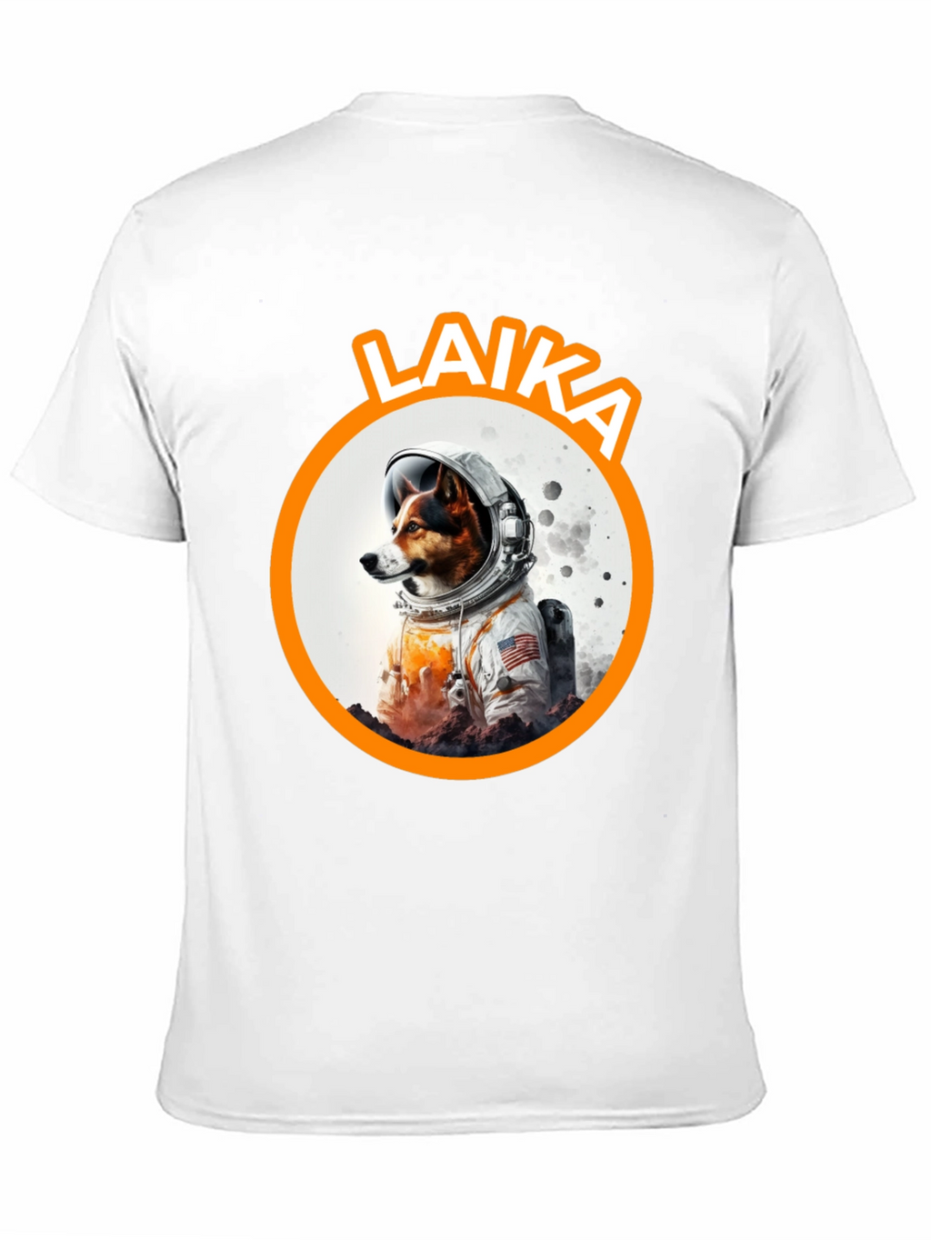 Laika Dog Astronaut Black T-Shirt