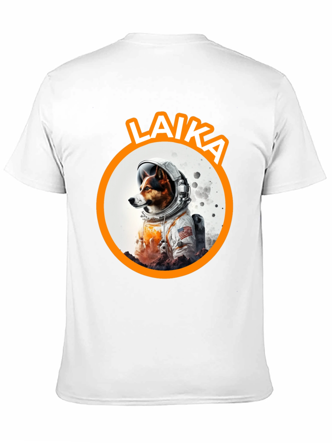 Laika Dog Astronaut Black T-Shirt