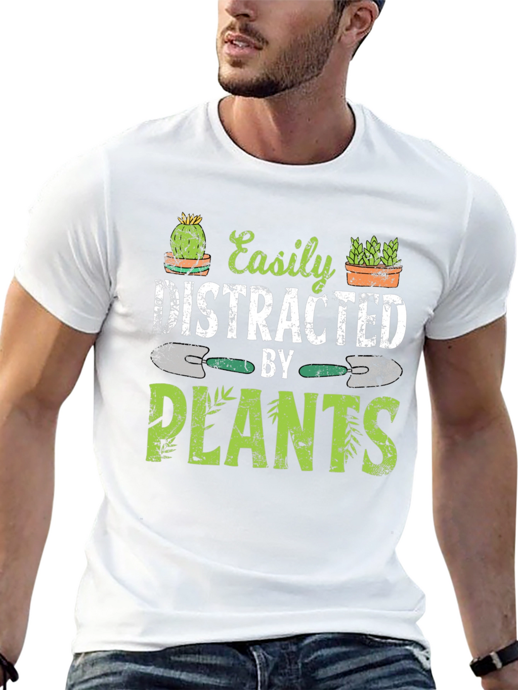 Easily Distracted By Plants - Graphic T-Shirt