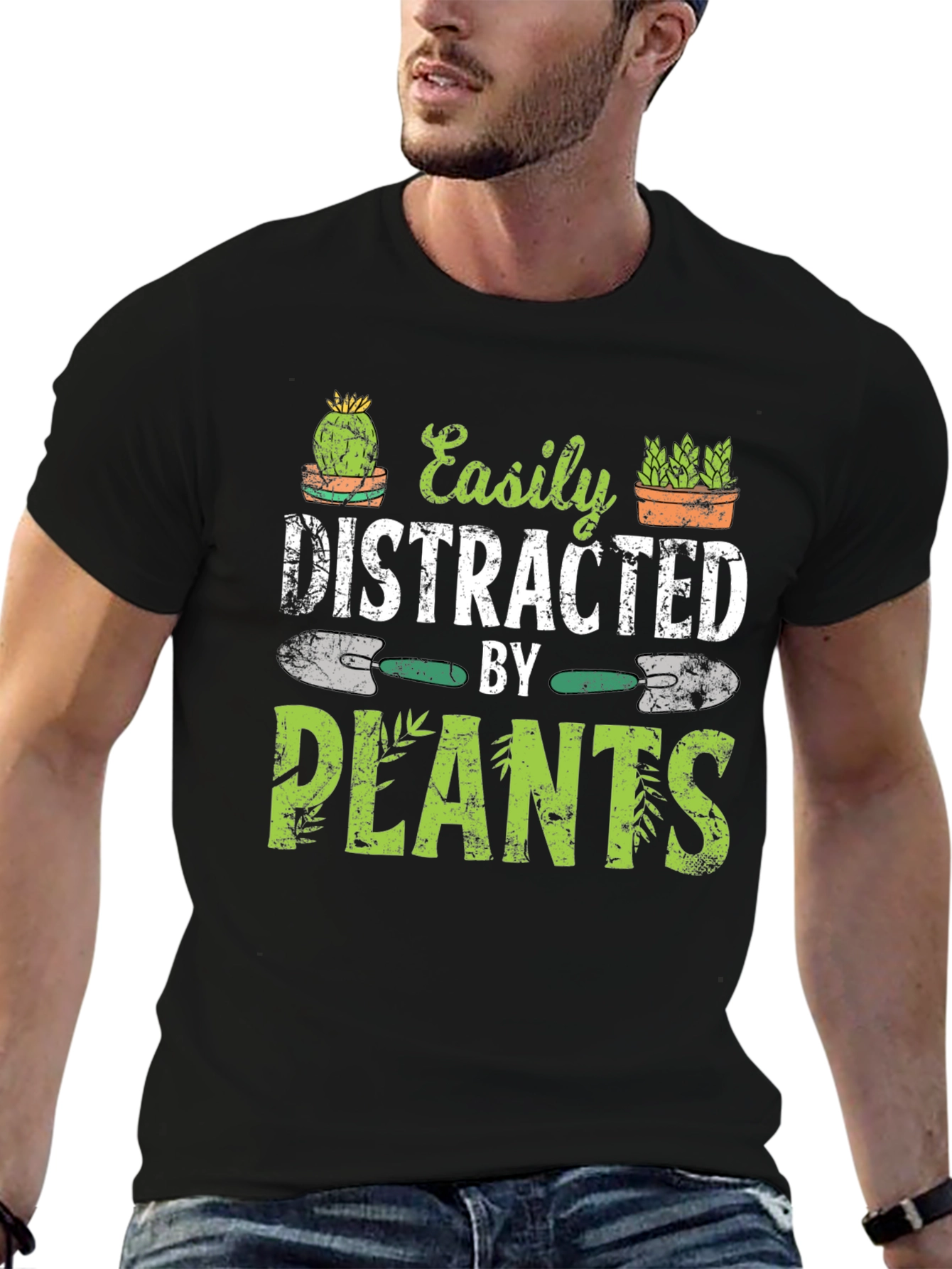 Easily Distracted By Plants - Graphic T-Shirt