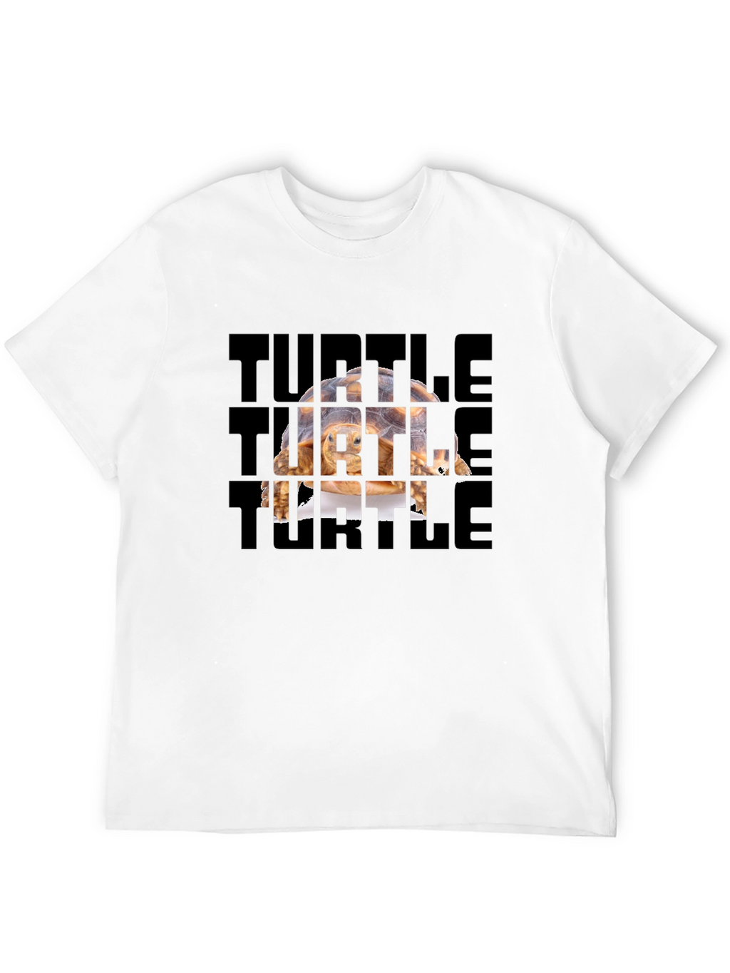 Turtle Graphic Tee - Black Cotton T-Shirt
