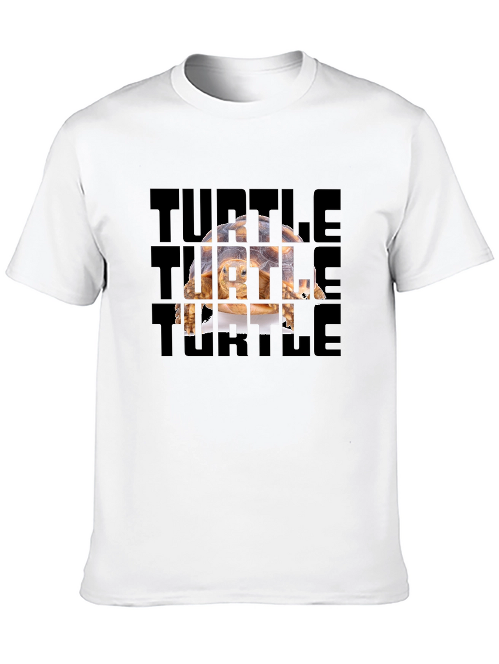Turtle Graphic Tee - Black Cotton T-Shirt
