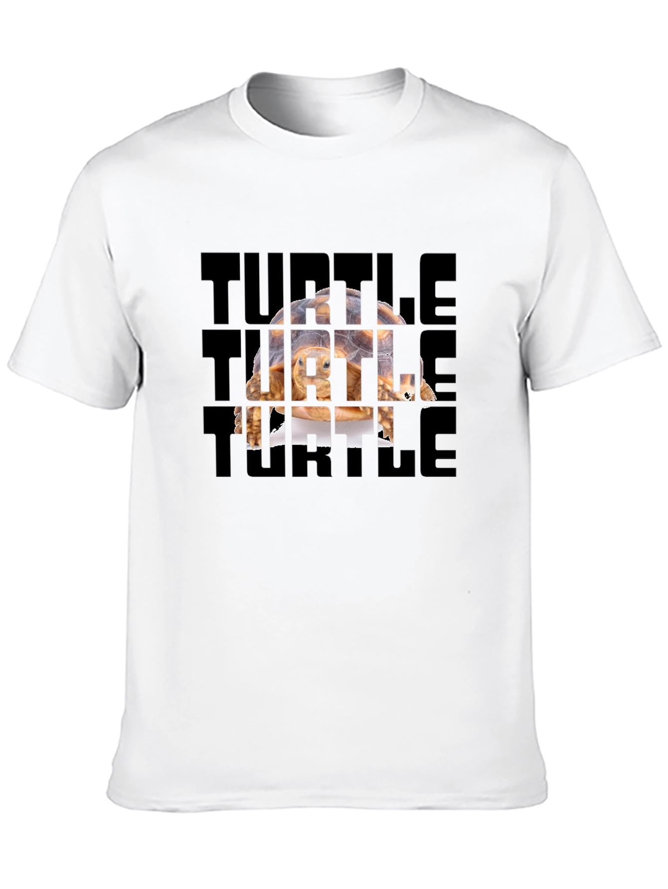 Turtle Graphic Tee - Black Cotton T-Shirt
