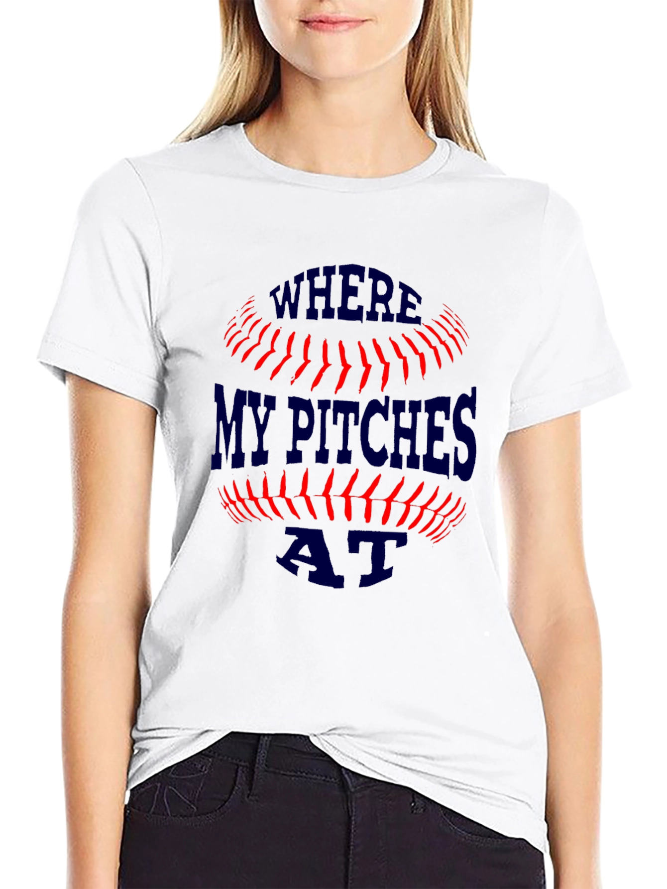 Where My Pitches At? Baseball T-Shirt