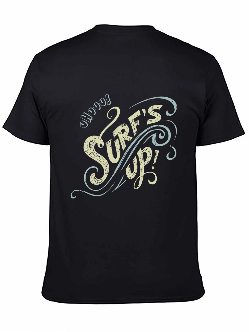 Surfs Up Graphic T-Shirt - Black Cotton Tee