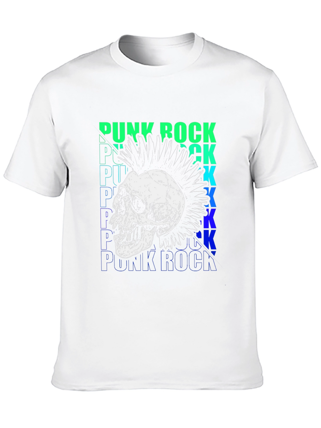 Punk Rock Skull Graphic Tee - Bold Style