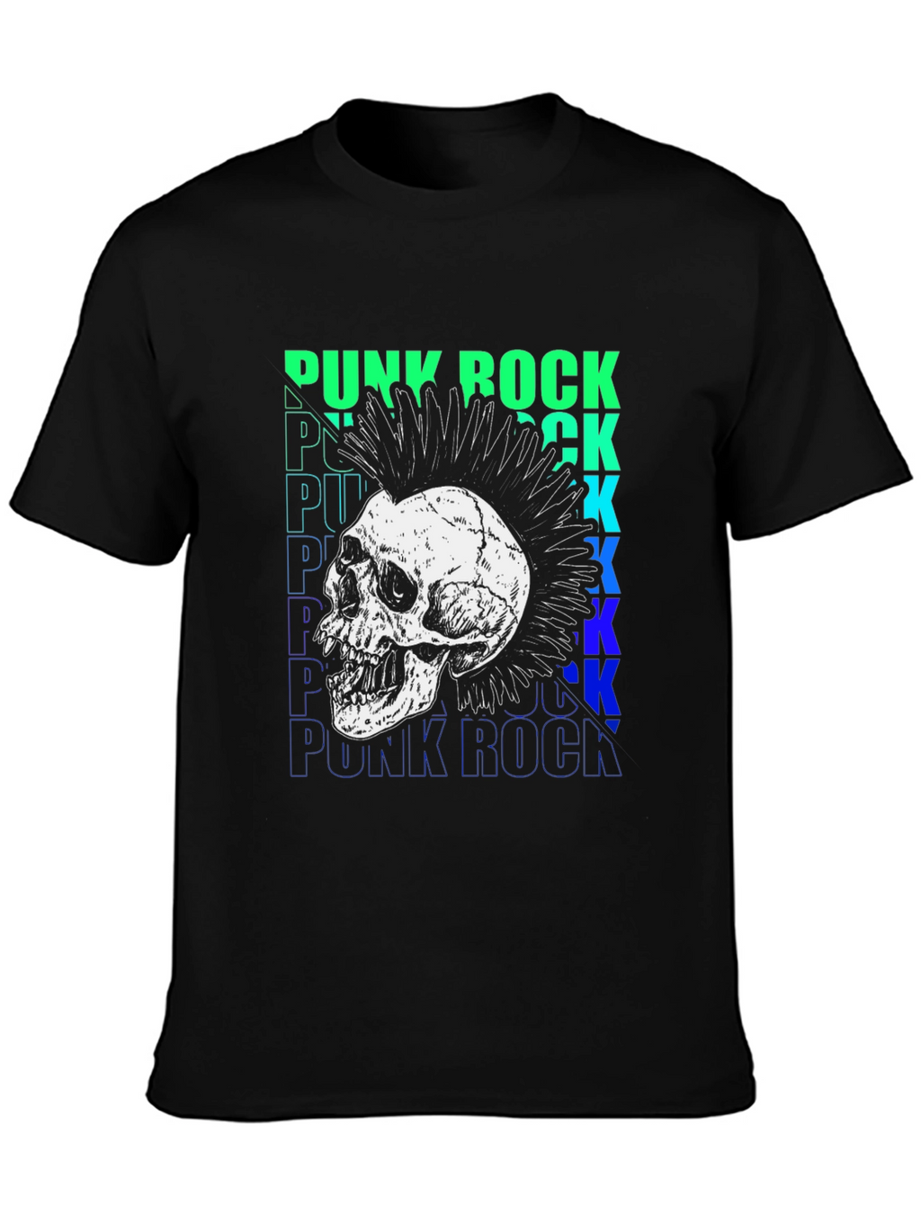 Punk Rock Skull Graphic Tee - Bold Style