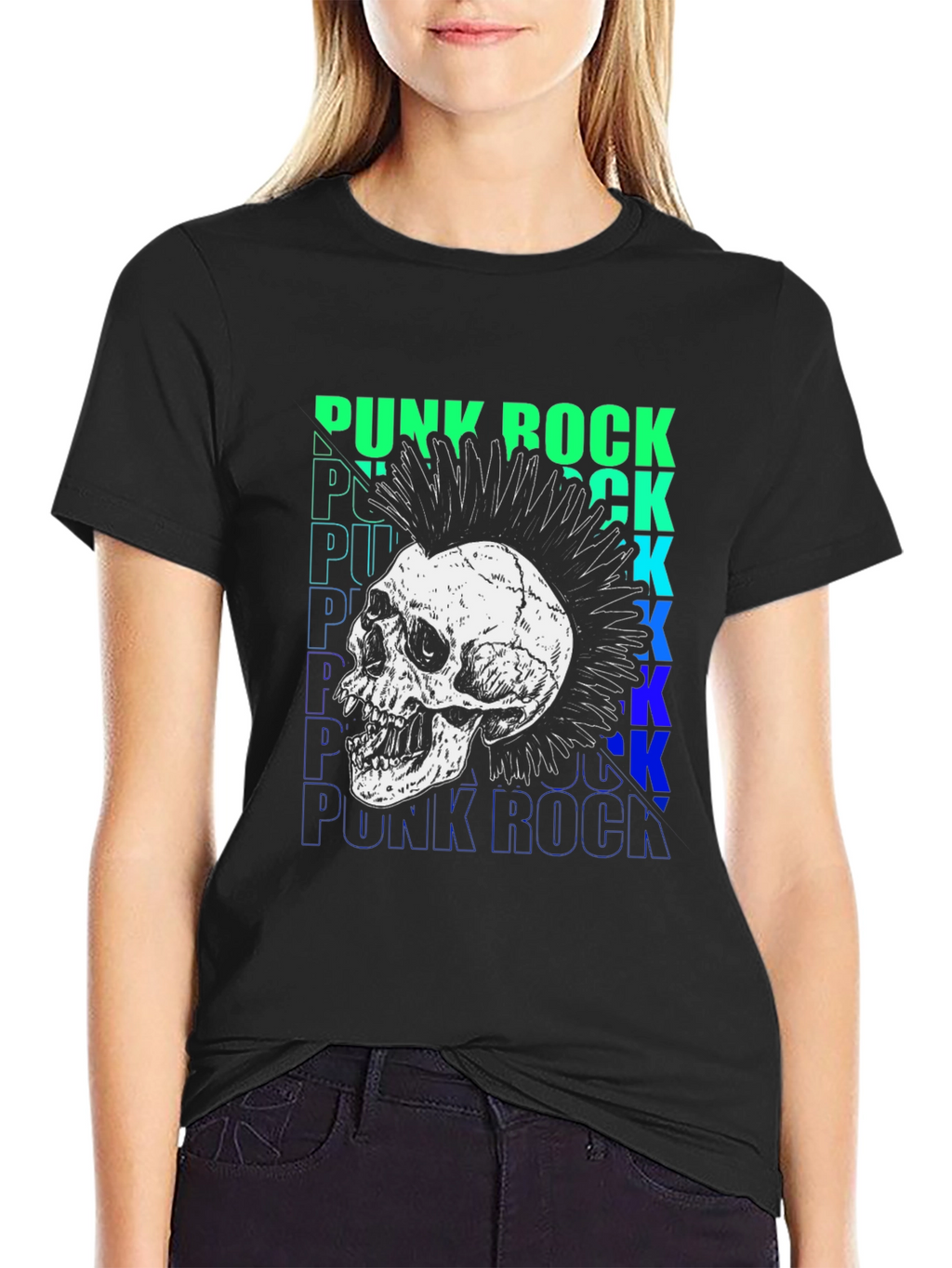 Punk Rock Skull Graphic Tee - Bold Style