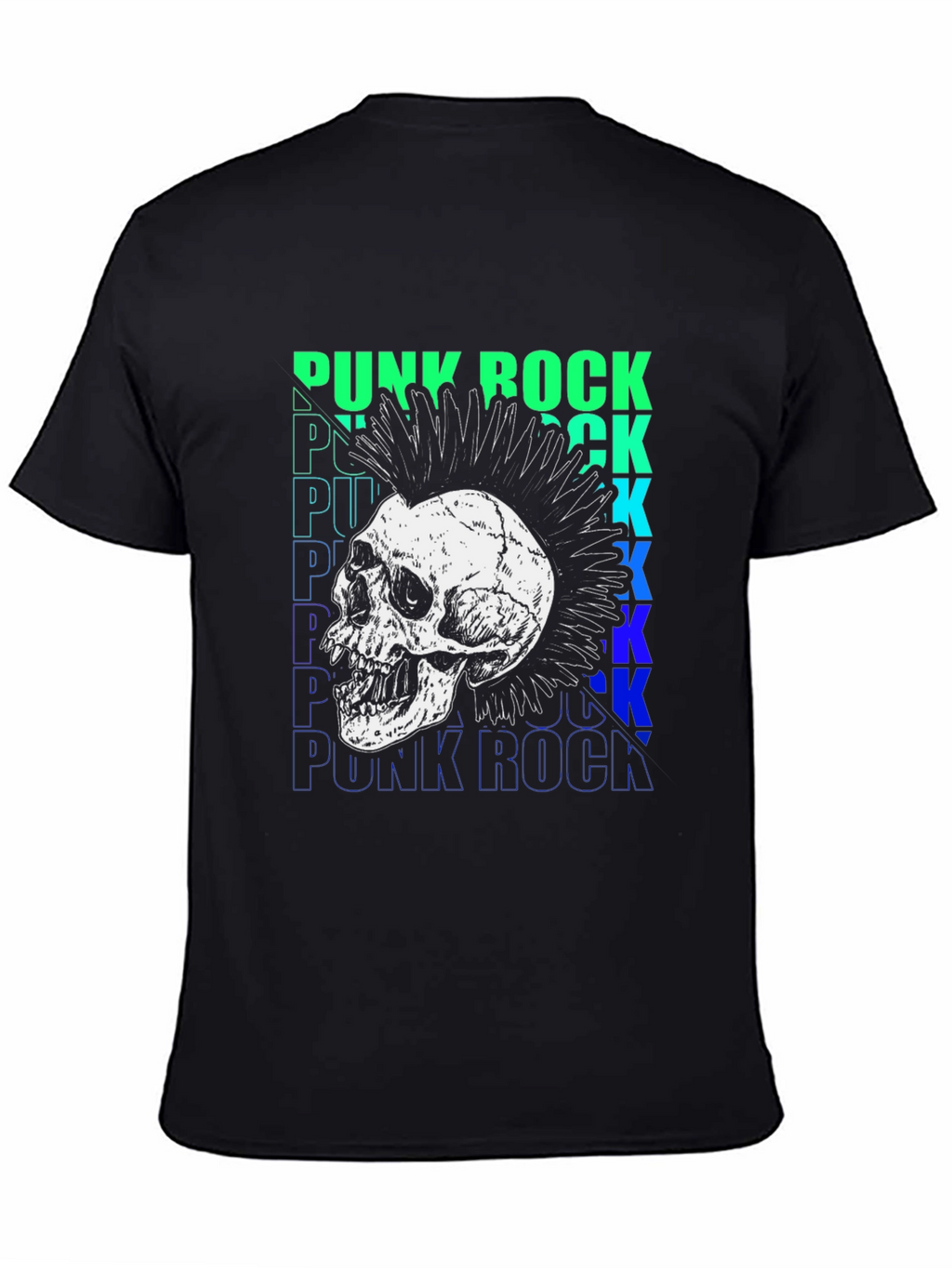 Punk Rock Skull Graphic Tee - Bold Style