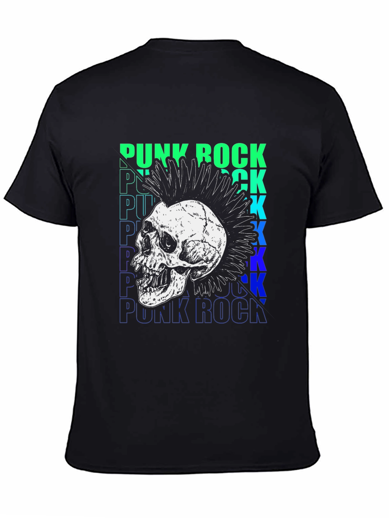 Punk Rock Skull Graphic Tee - Bold Style