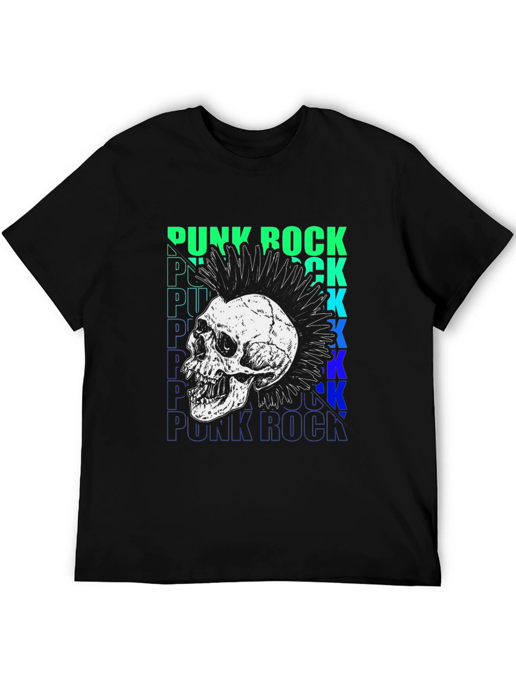 Punk Rock Skull Graphic Tee - Bold Style