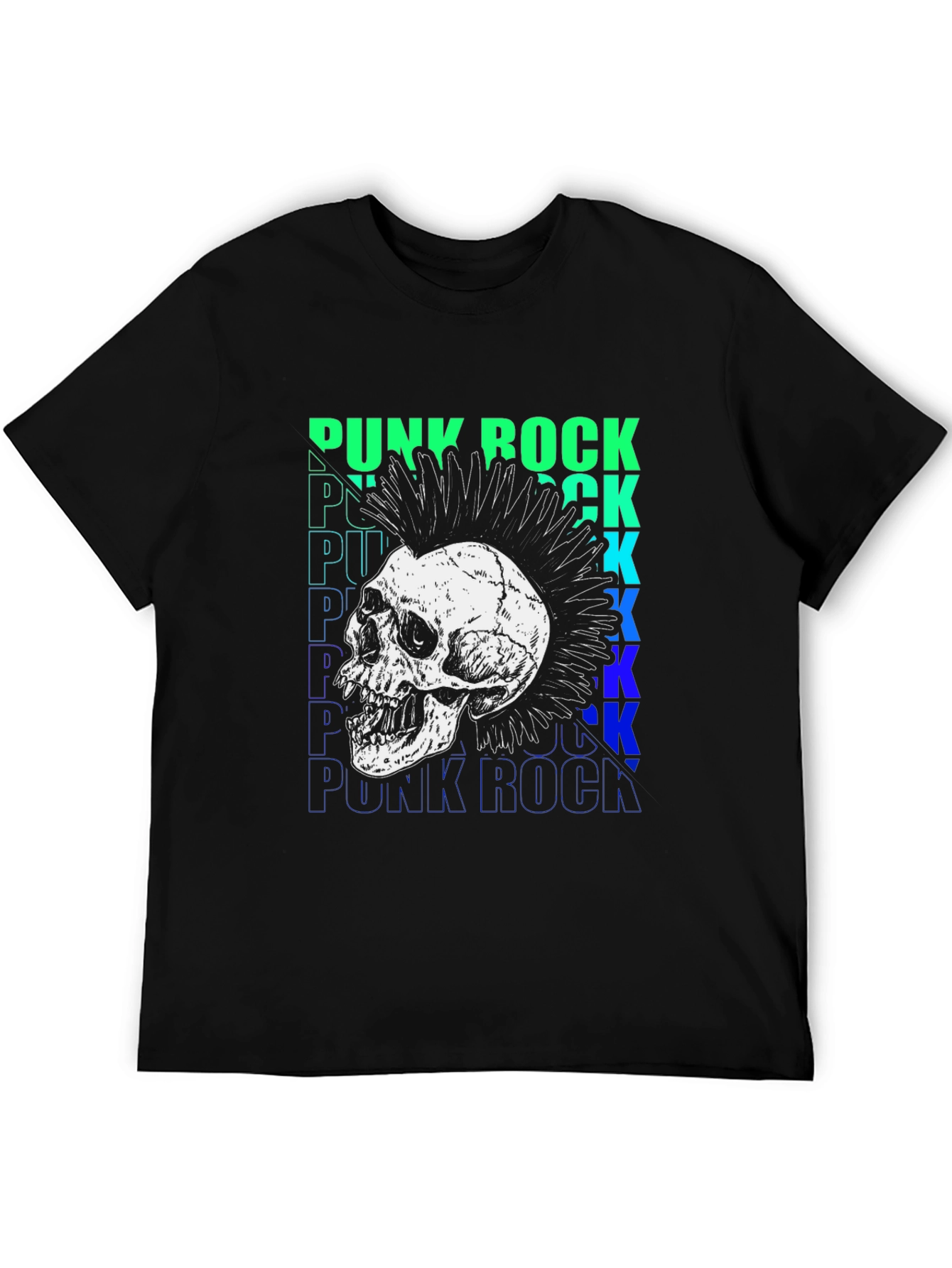 Punk Rock Skull Graphic Tee - Bold Style