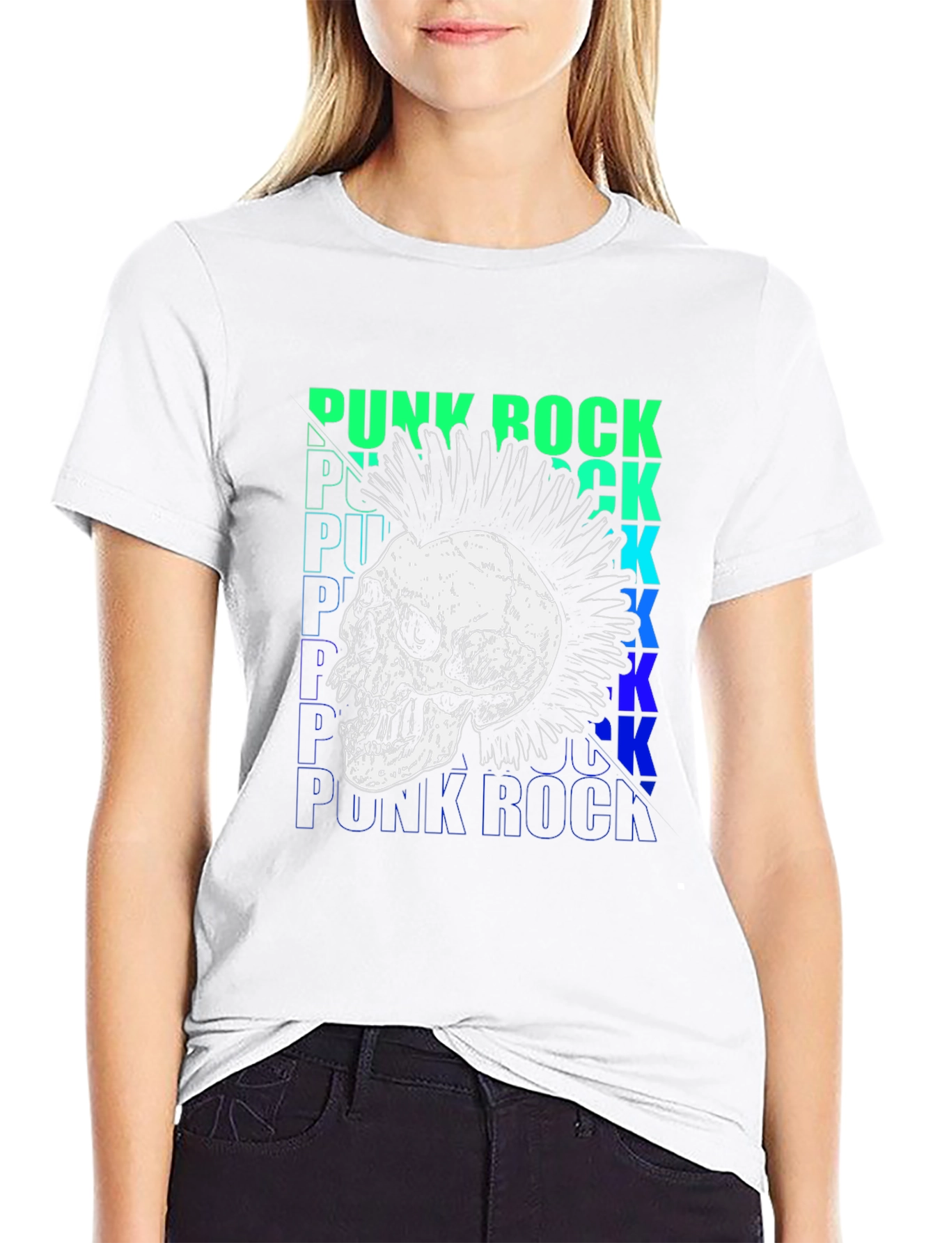 Punk Rock Skull Graphic Tee - Bold Style
