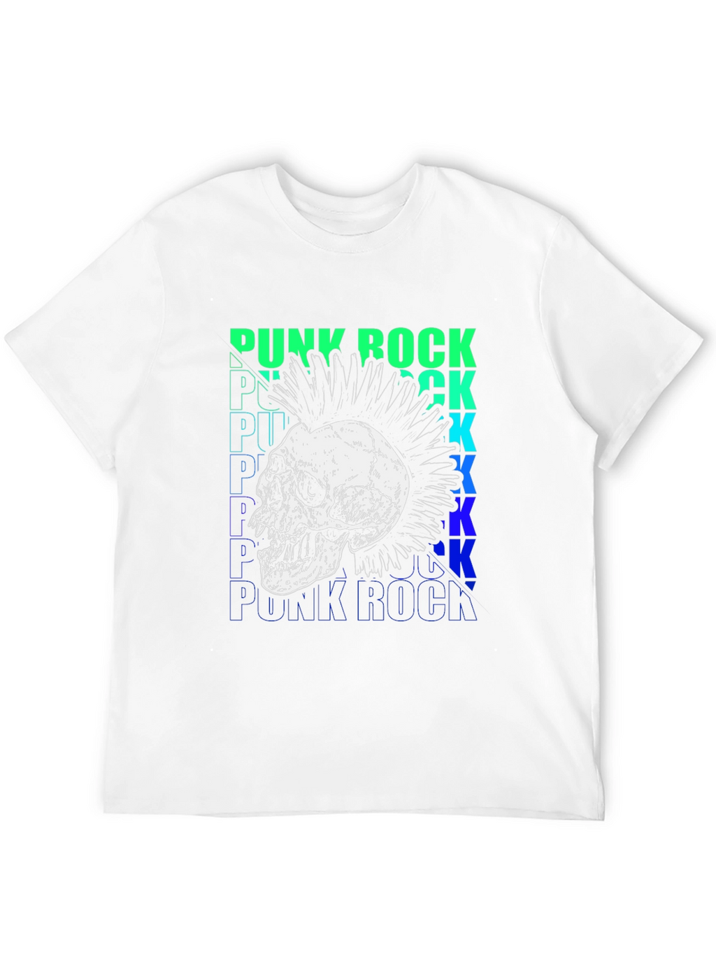 Punk Rock Skull Graphic Tee - Bold Style