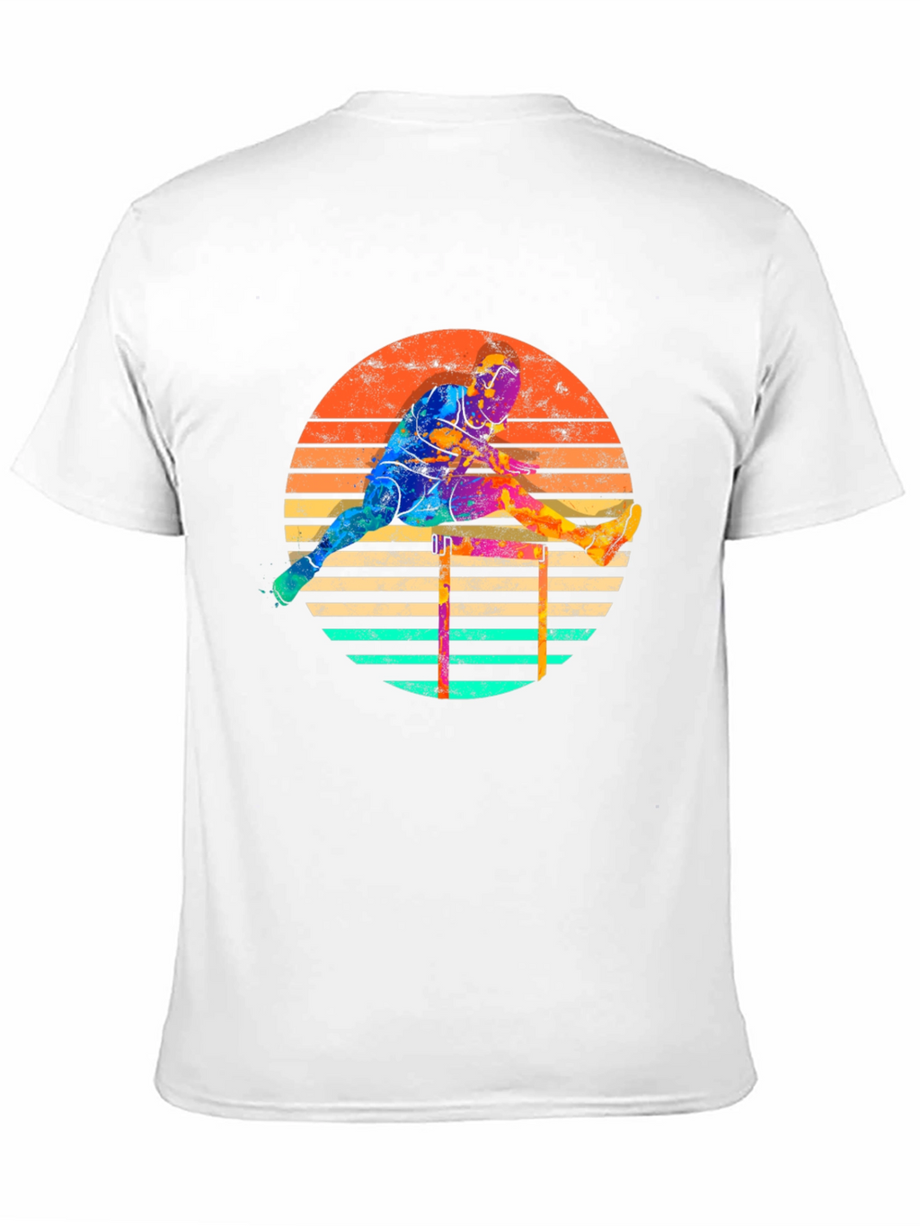 Retro Hurdler Graphic Tee - Athletic Style