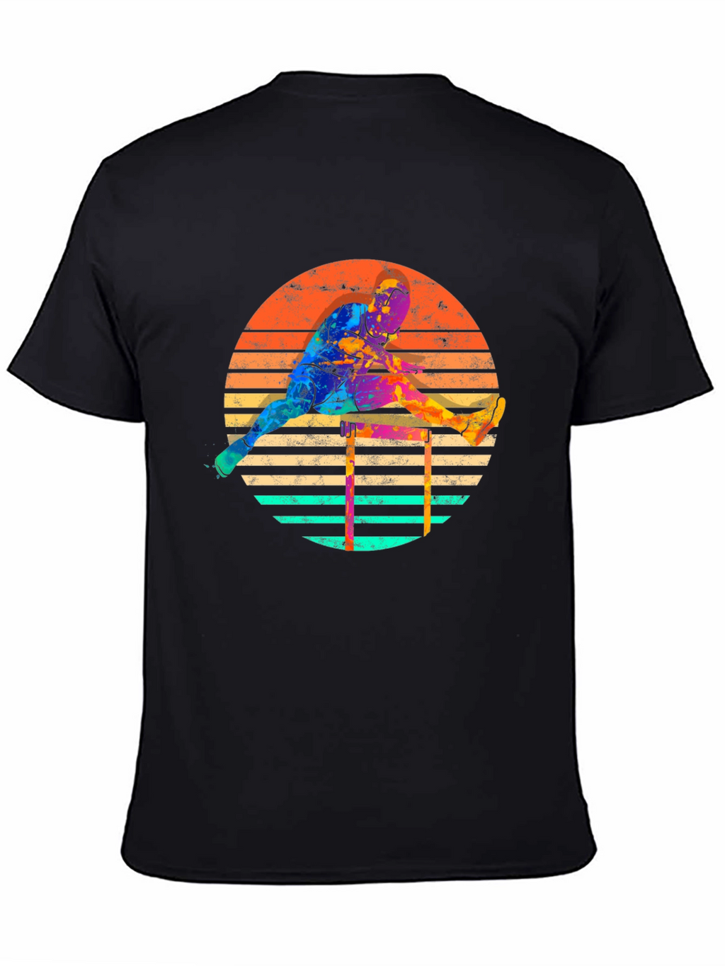Retro Hurdler Graphic Tee - Athletic Style