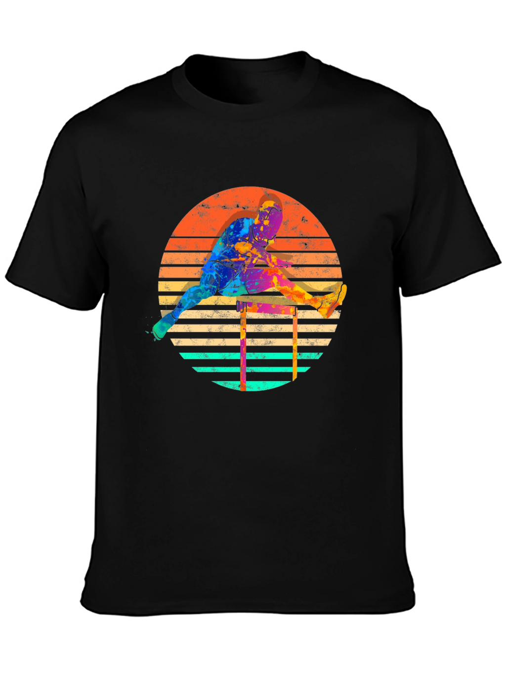 Retro Hurdler Graphic Tee - Athletic Style