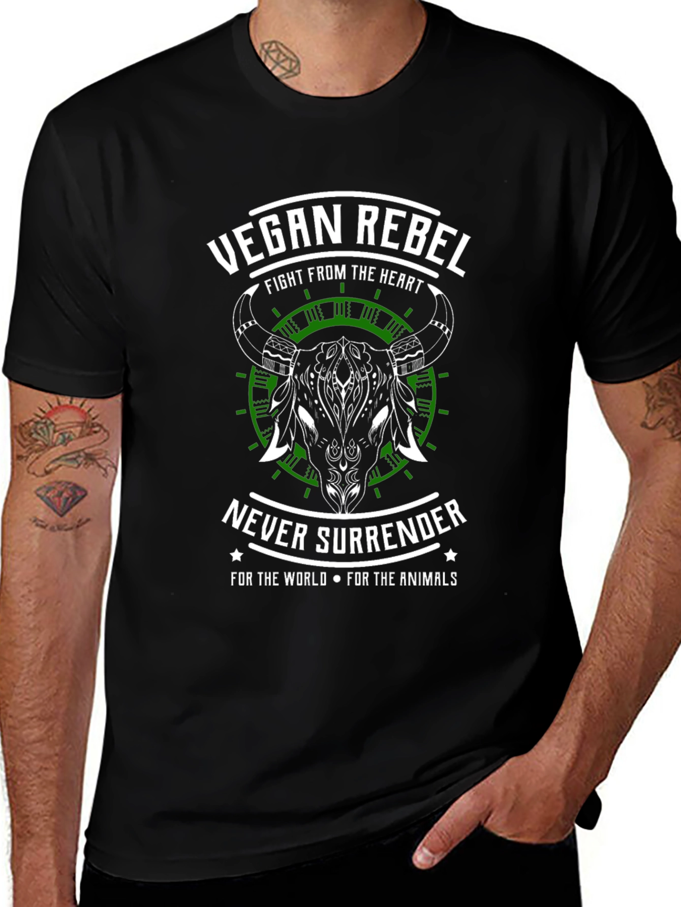 Vegan Rebel Graphic Tee - Fight From The Heart