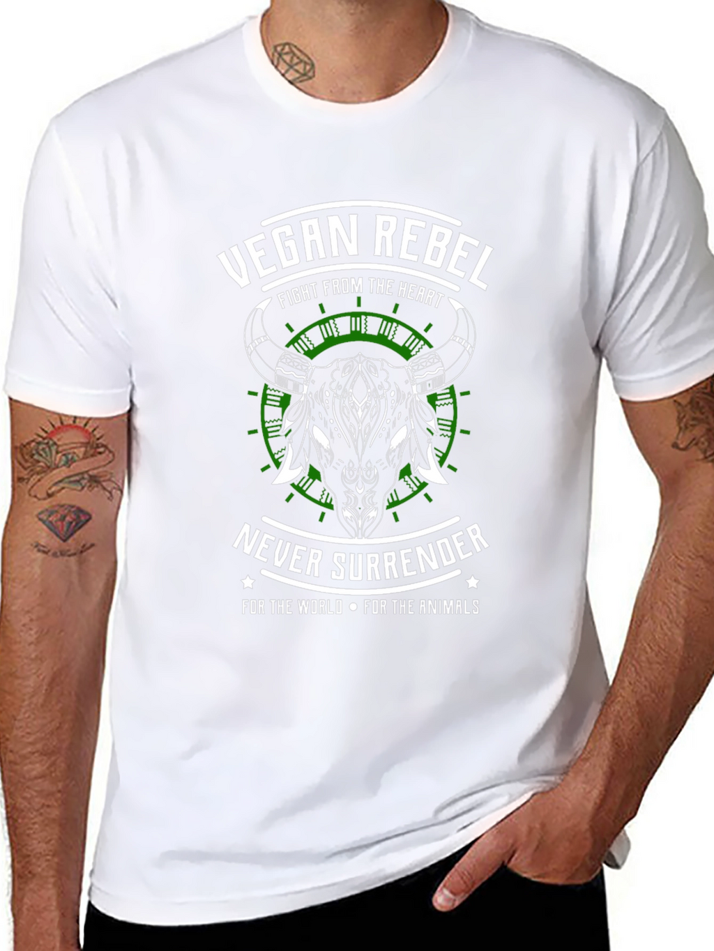 Vegan Rebel Graphic Tee - Fight From The Heart