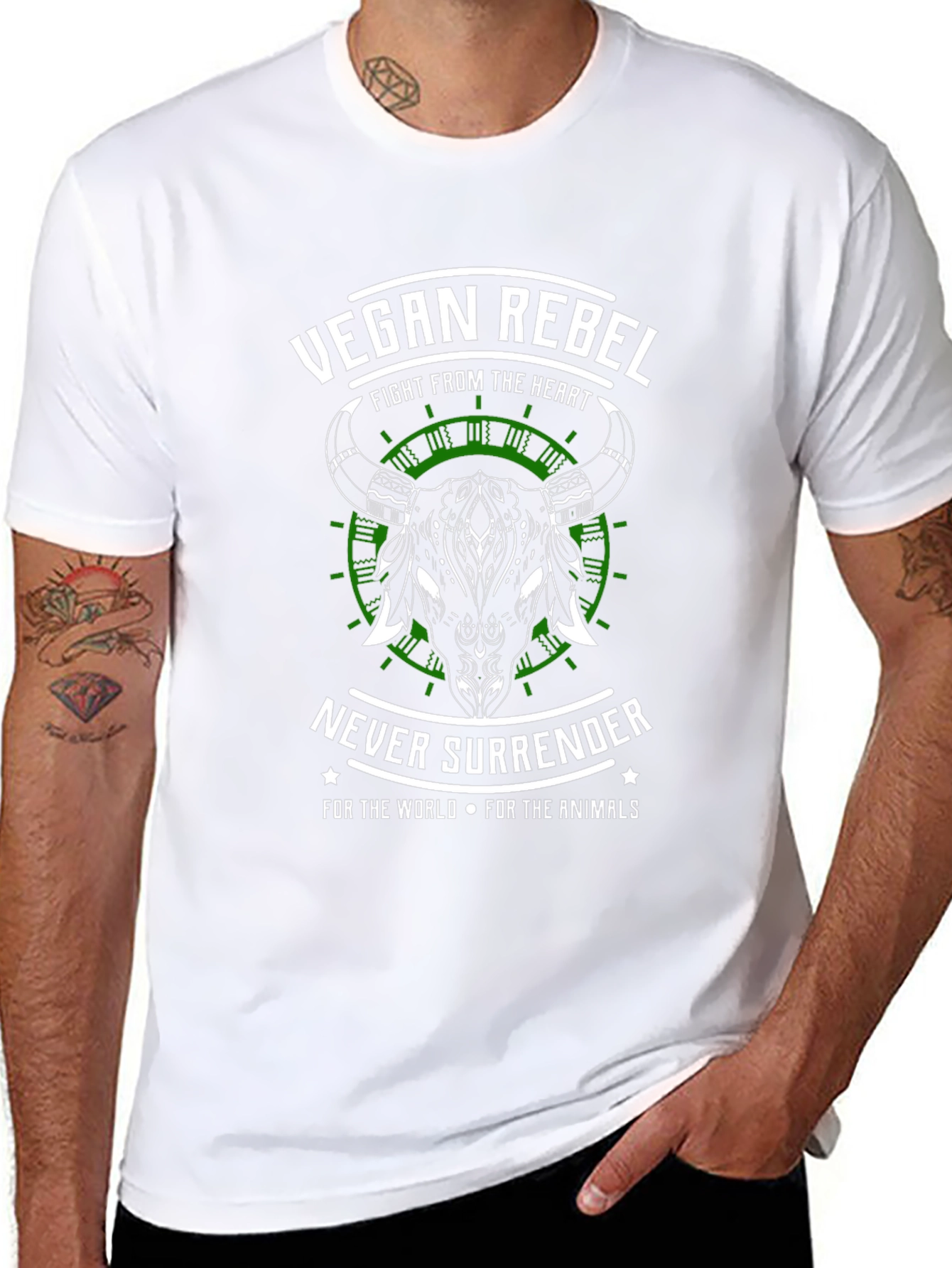 Vegan Rebel Graphic Tee - Fight From The Heart