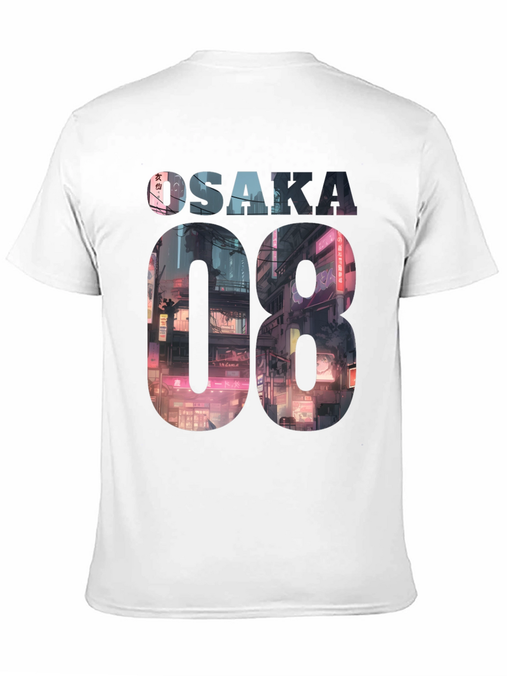 Osaka 08 Cityscape Graphic Tee - Black