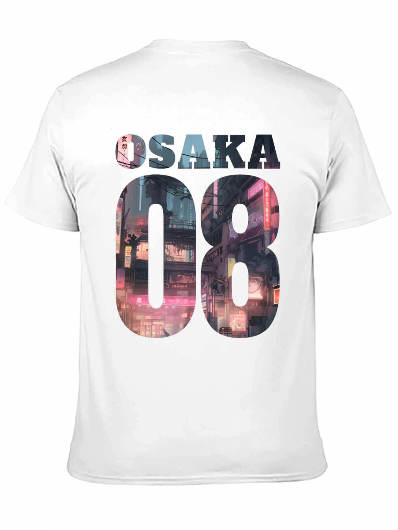 Osaka 08 Cityscape Graphic Tee - Black