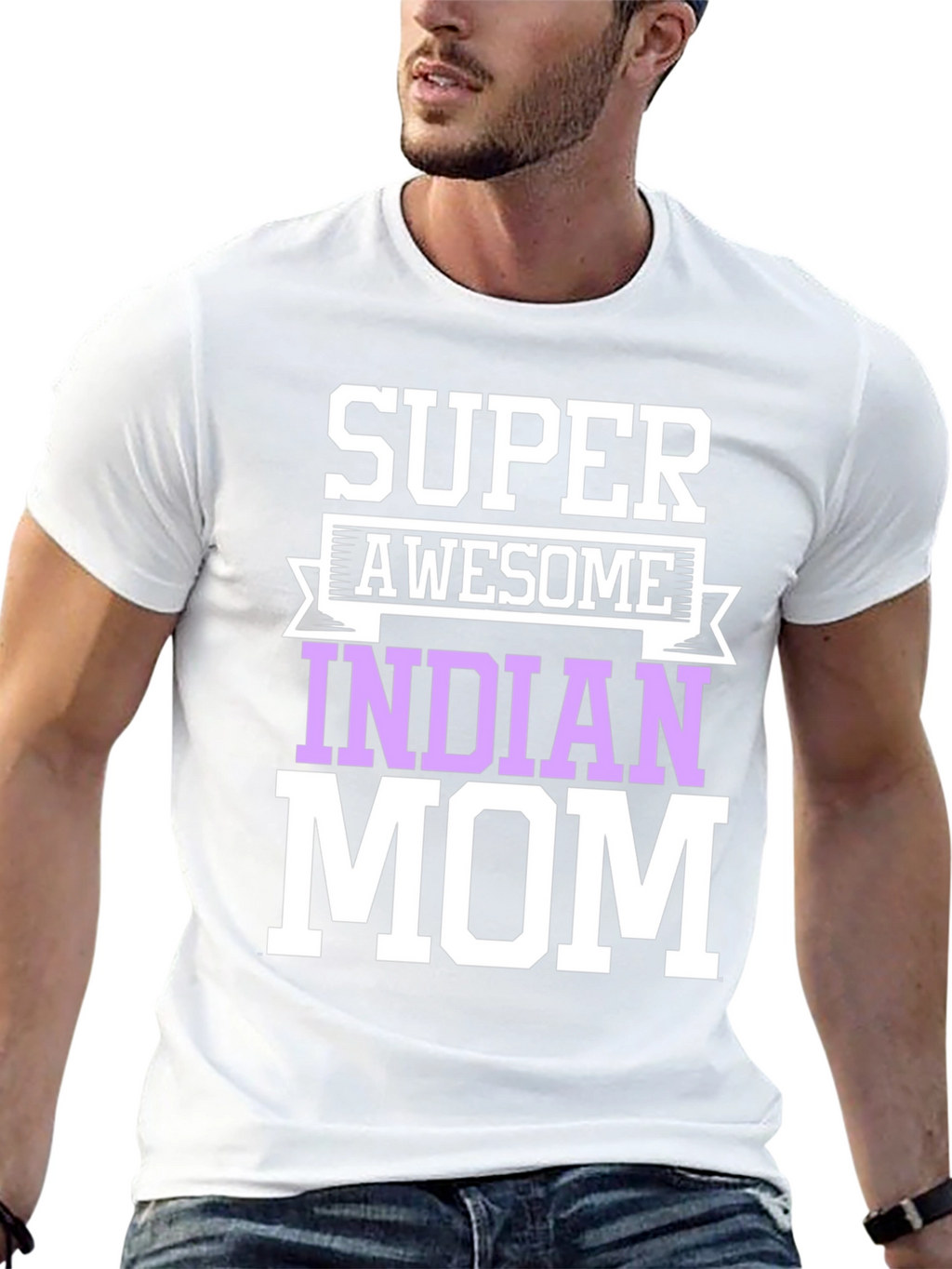 Super Awesome Indian Mom T-Shirt - Black