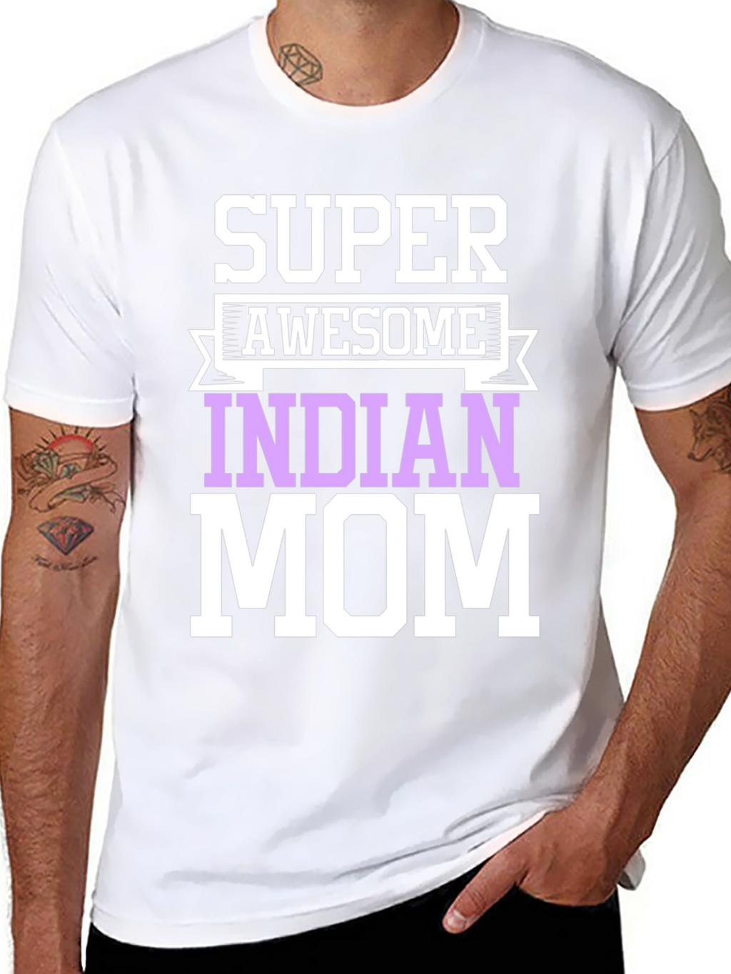 Super Awesome Indian Mom T-Shirt - Black