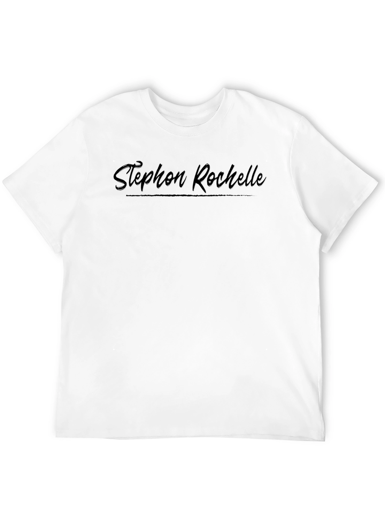 Stylish Black T-Shirt with Embossed Text Design