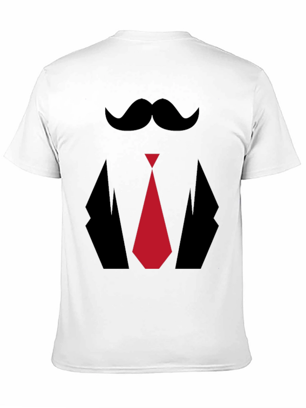 Mens Novelty Tuxedo T-Shirt - Mustache Tie Suit Design