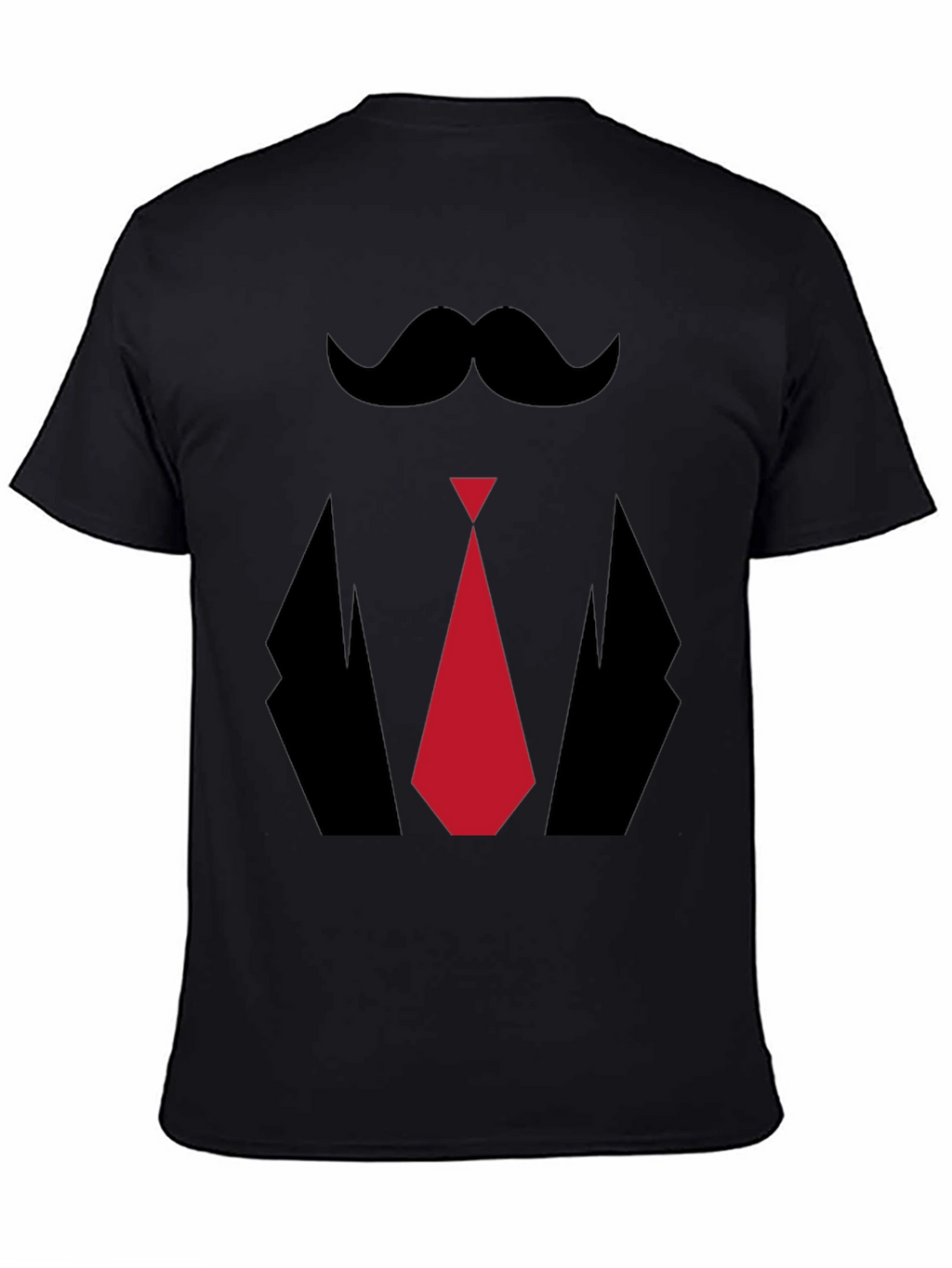 Mens Novelty Tuxedo T-Shirt - Mustache Tie Suit Design