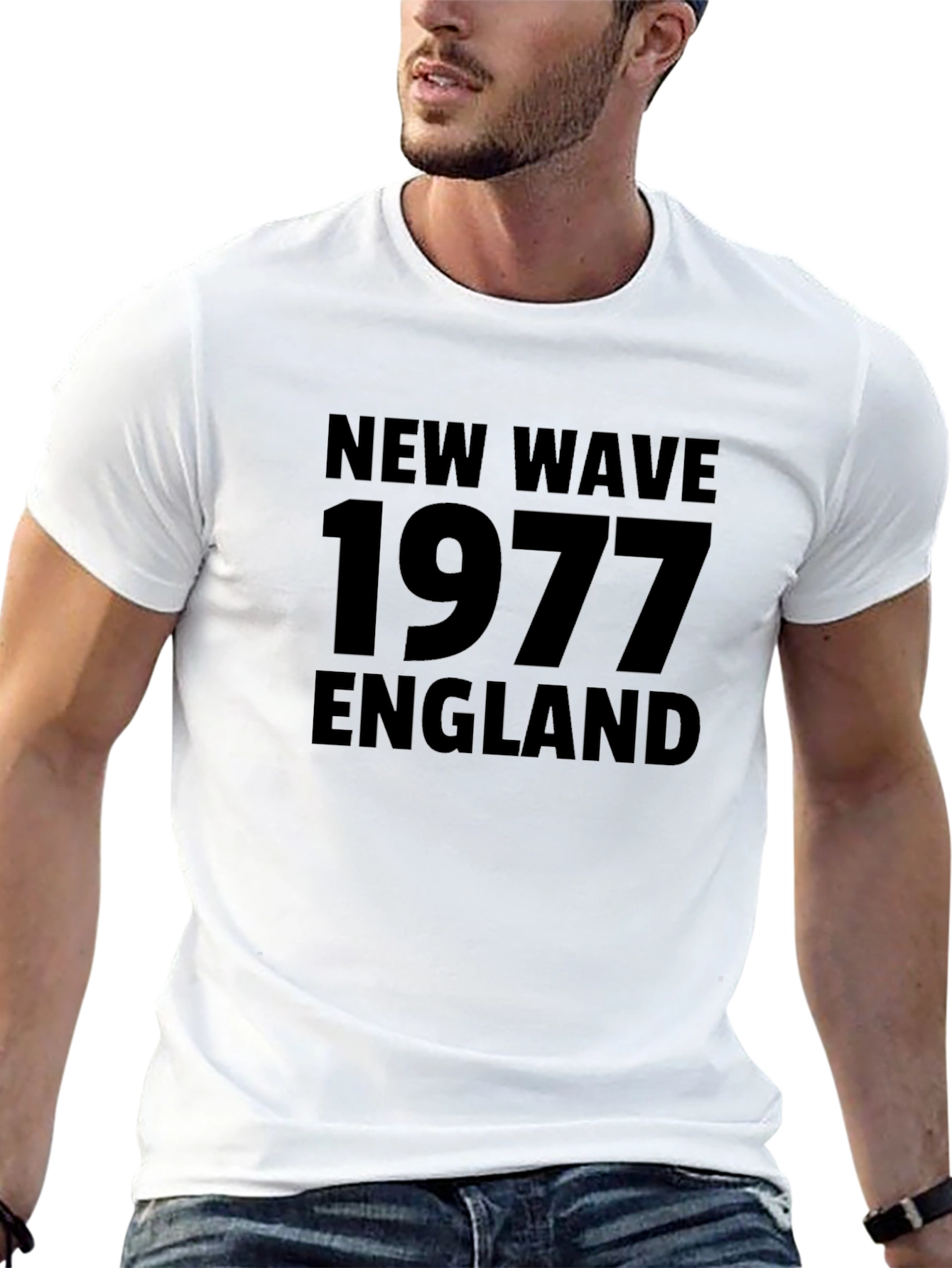 New Wave 1977 England Black T-Shirt