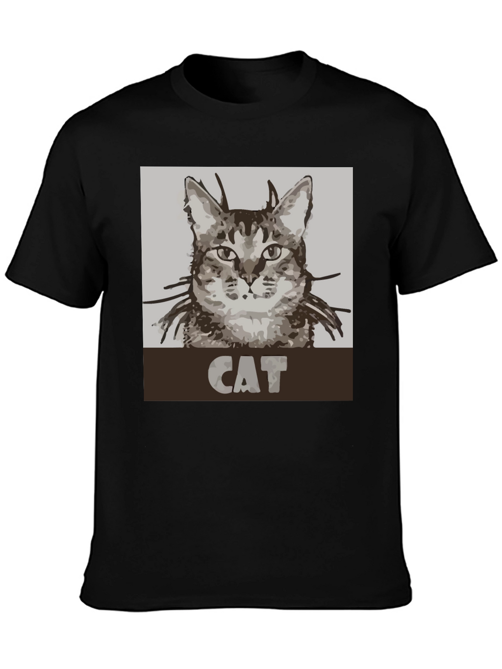 Cat Graphic Tee - Unisex Black T-Shirt