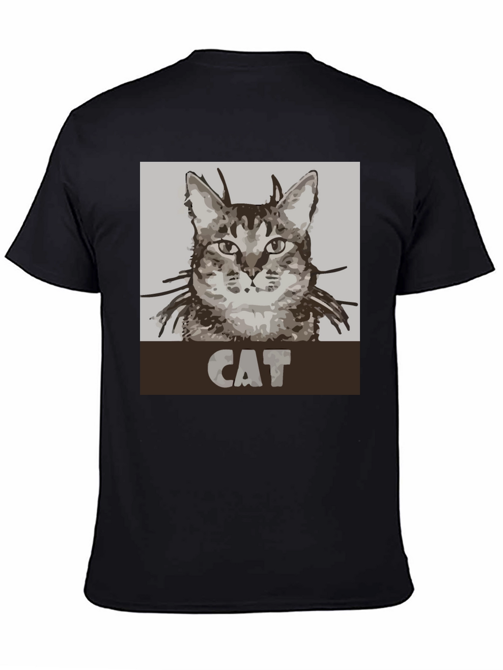 Cat Graphic Tee - Unisex Black T-Shirt