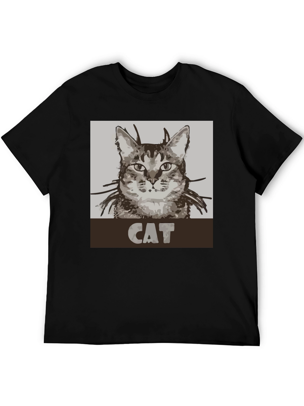 Cat Graphic Tee - Unisex Black T-Shirt