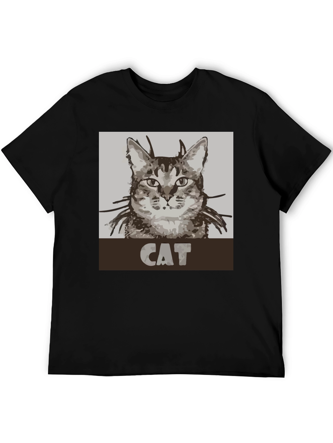 Cat Graphic Tee - Unisex Black T-Shirt
