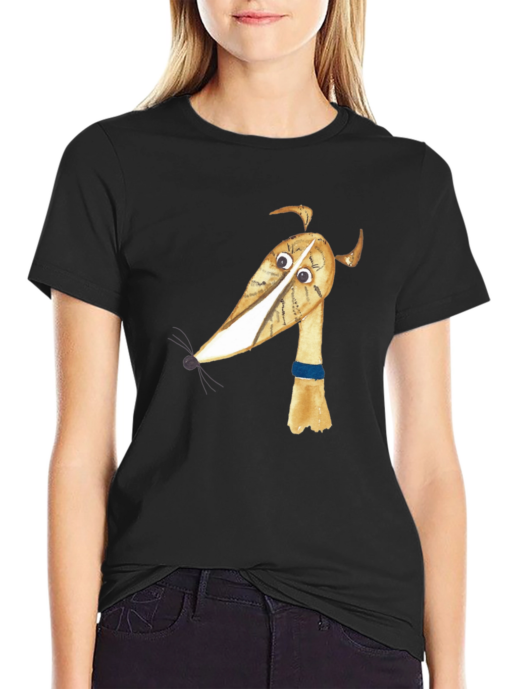 Cartoon Dog Graphic T-Shirt